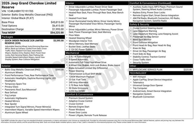 New 2026 Jeep Grand Cherokee Limited AWD/4WD image 2
