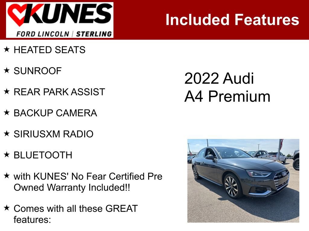 Used 2022 Audi A4 2.0T Premium image 2