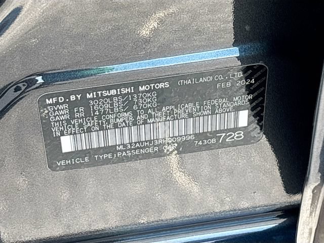 Used 2024 Mitsubishi Mirage ES FWD image 30