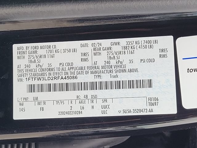 Certified 2024 Ford F150 XLT w/ Equipment Group 302A MID AWD/4WD image 17