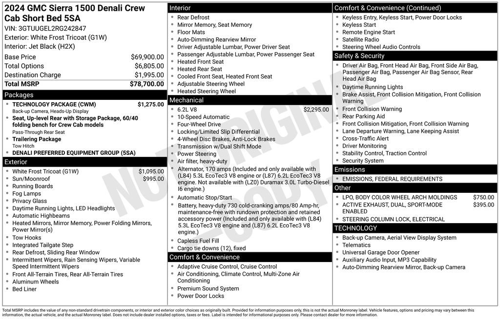 New 2024 GMC Sierra 1500 Denali w/ Technology Package image 38