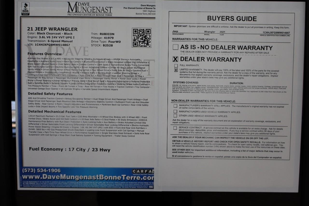 Used 2021 Jeep Wrangler Unlimited Rubicon w/ Steel Bumper Group image 19