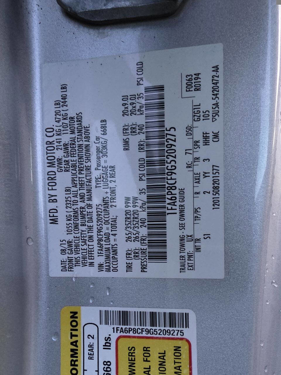 Used 2016 Ford Mustang GT Premium w/ Enhanced Security Package image 32