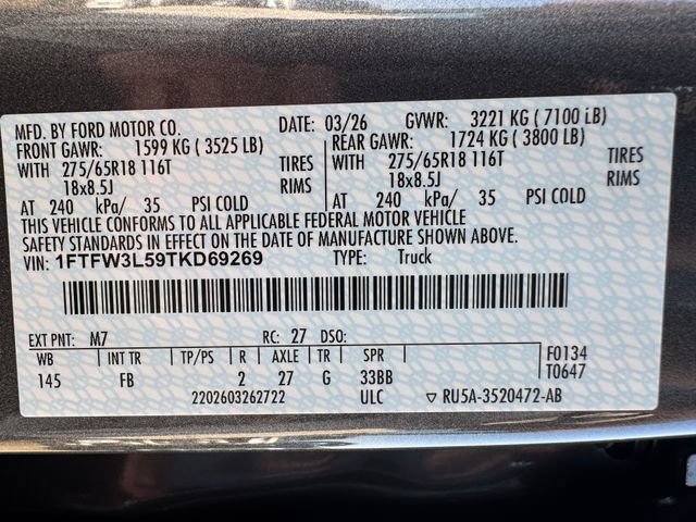 Used 2026 Ford F150 XLT w/ Equipment Group 302A MID AWD/4WD image 12