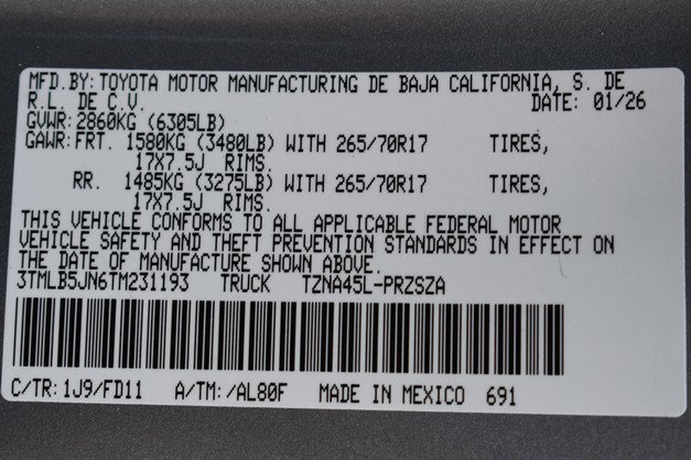 New 2026 Toyota Tacoma TRD Off-Road image 15