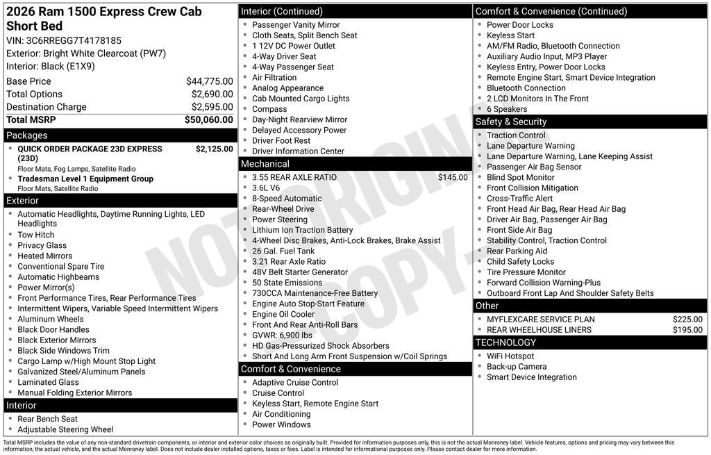 New 2026 RAM 1500 Express RWD image 7
