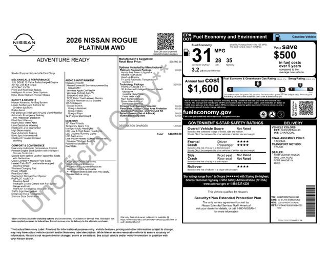New 2026 Nissan Rogue Platinum w/ Tech Package image 38