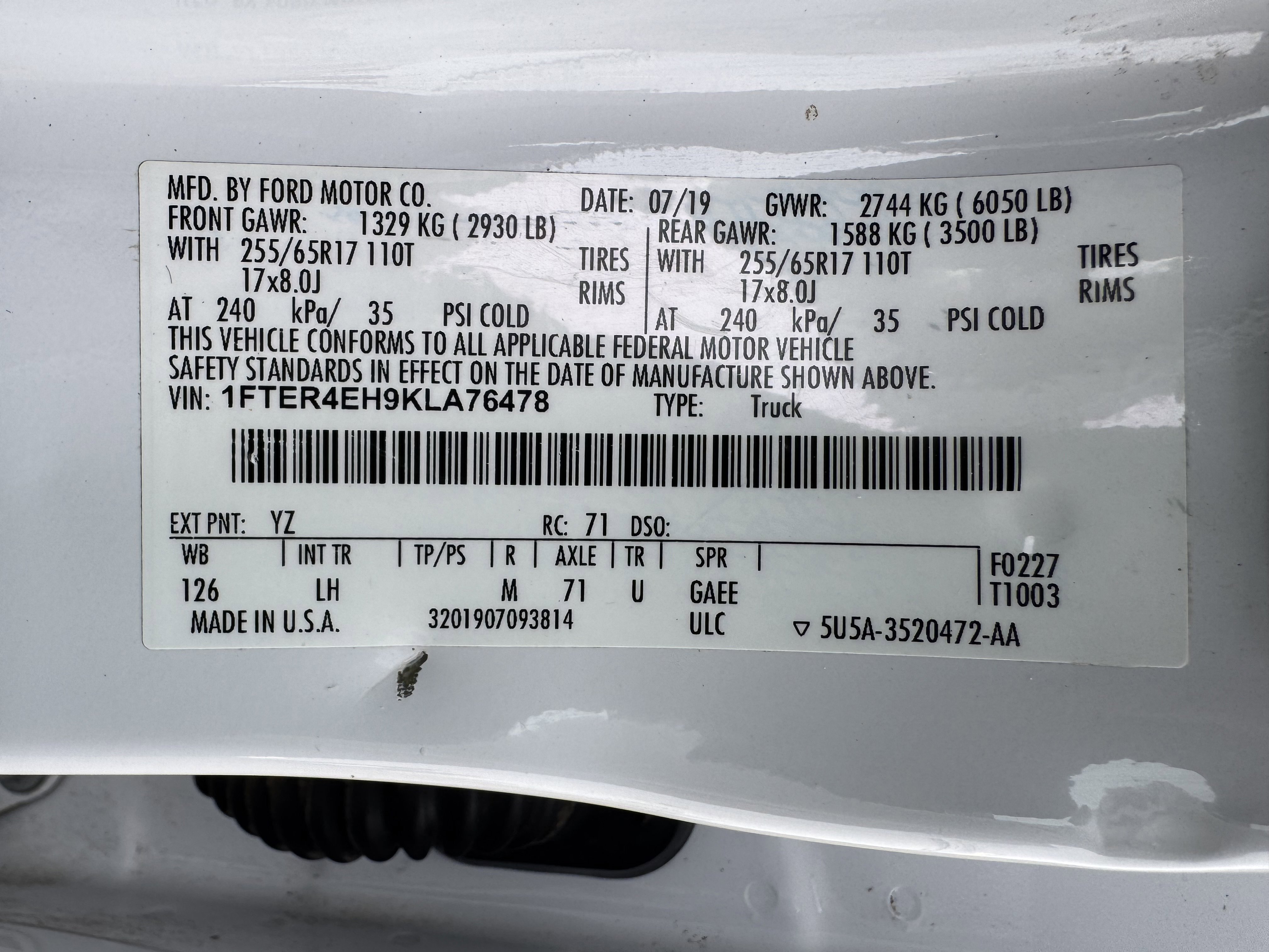 Used 2019 Ford Ranger XLT w/ Equipment Group 301A Mid RWD image 40
