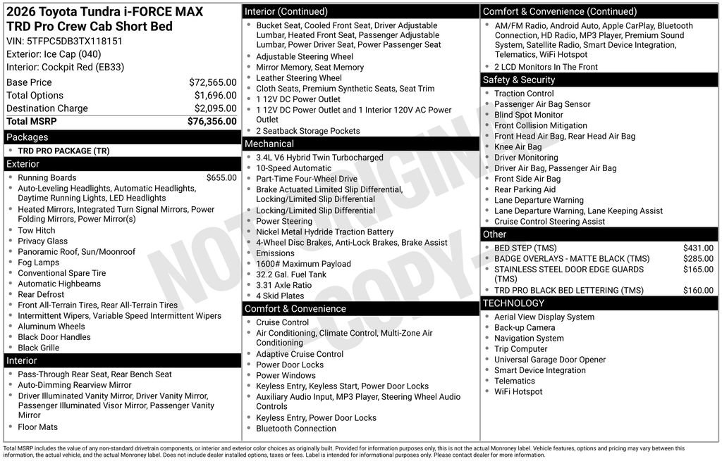 Certified 2026 Toyota Tundra TRD Pro image 5