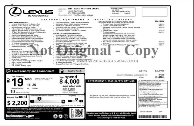 Used 2017 Lexus RC F image 4