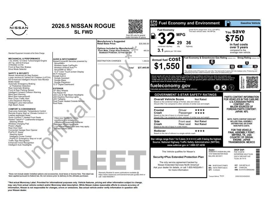 Used 2026 Nissan Rogue SL FWD image 2