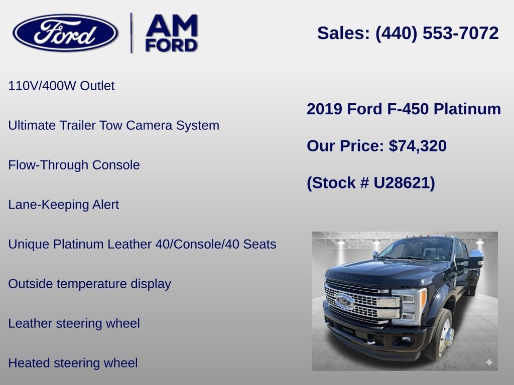 Used 2019 Ford F450 Platinum w/ Platinum Ultimate Package AWD/4WD image 36