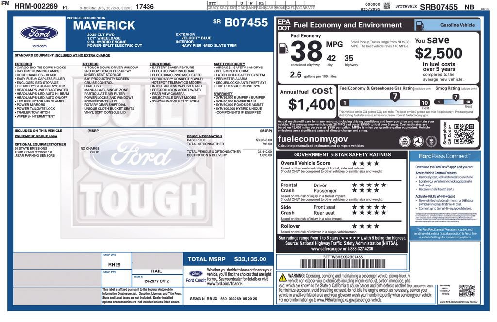 Used 2025 Ford Maverick XLT FWD image 34
