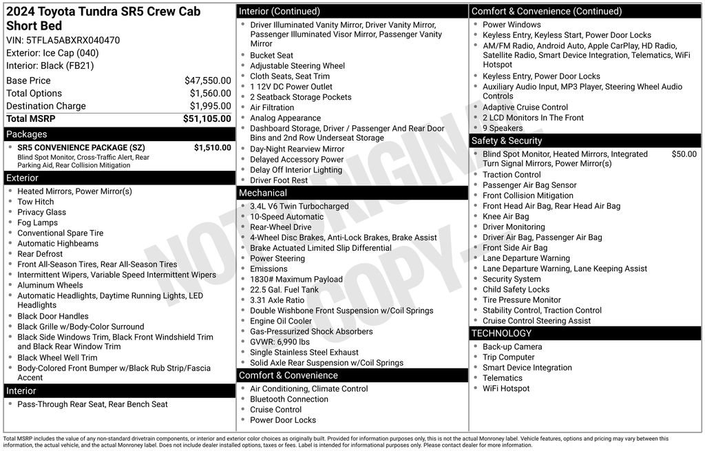 Used 2024 Toyota Tundra SR5 w/ SR5 Convenience Package image 36