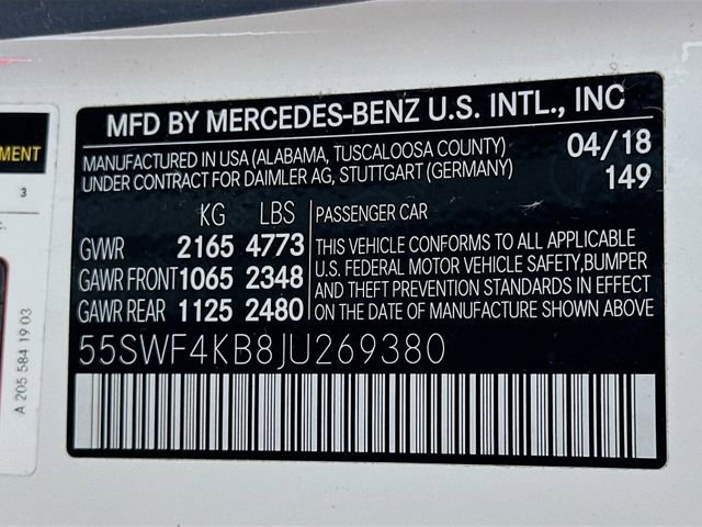 Certified 2018 Mercedes-Benz C 300 4MATIC Sedan image 29