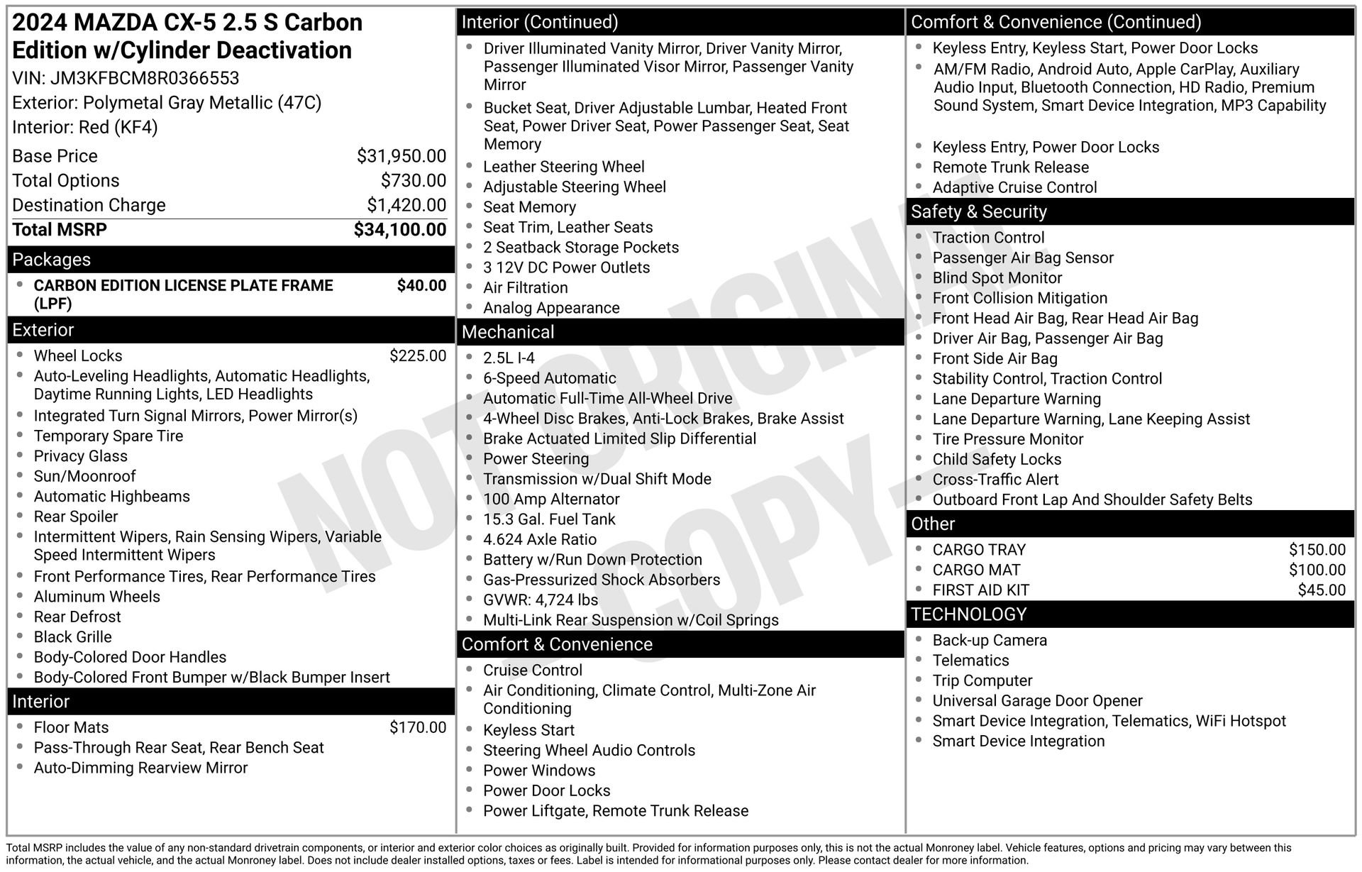 Used 2024 MAZDA CX-5 Carbon Edition AWD/4WD image 37