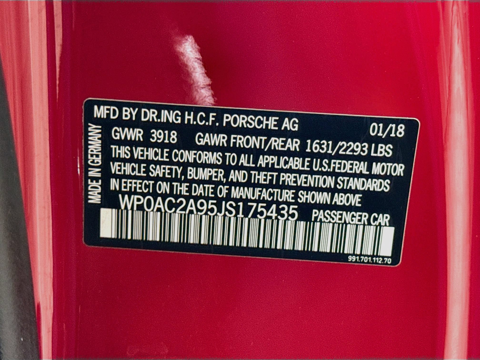 Certified 2018 Porsche 911 GT3 RWD image 27
