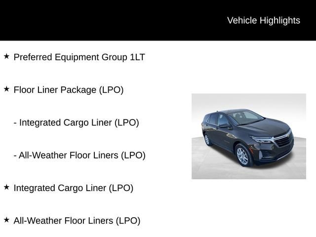 Certified 2024 Chevrolet Equinox LT w/ LPO, Floor Liner Package FWD image 7