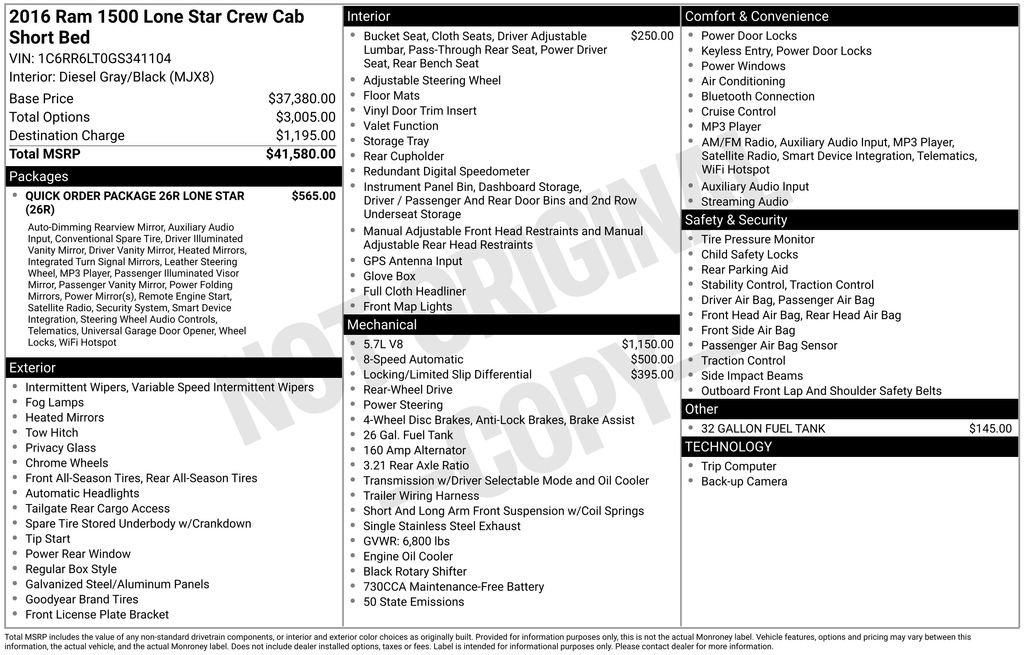 Used 2016 RAM 1500 Lone Star image 6