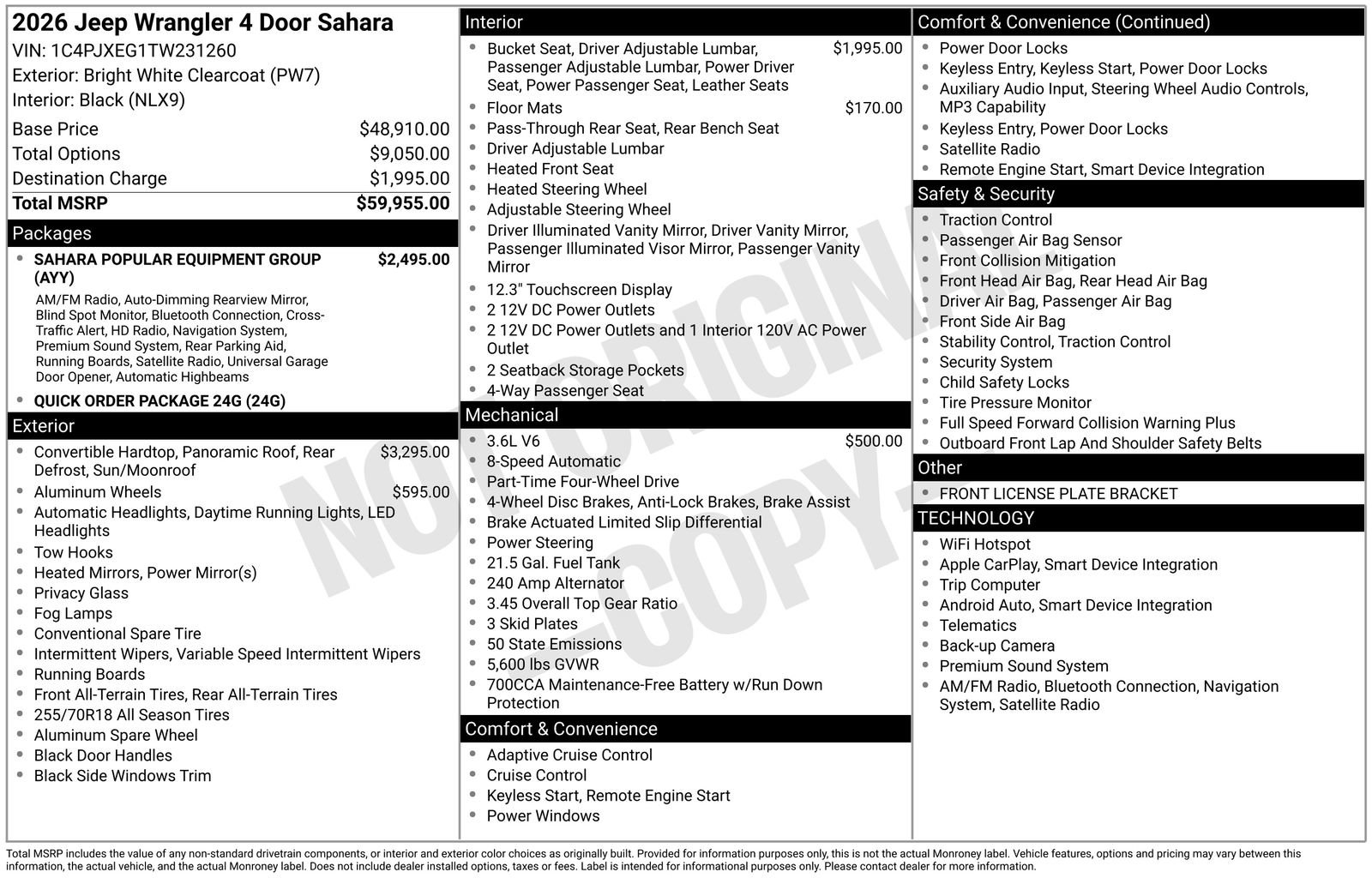 New 2026 Jeep Wrangler Unlimited Sahara AWD/4WD image 24