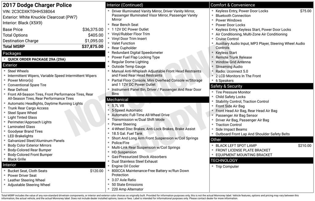 Used 2017 Dodge Charger Police image 6