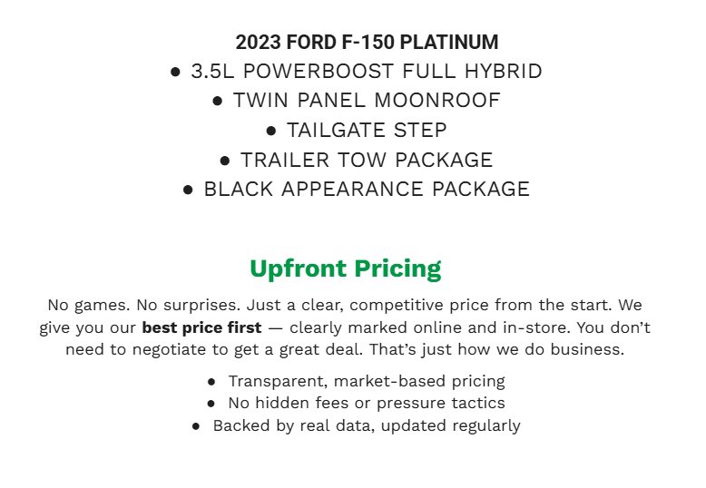 Certified 2023 Ford F150 Platinum w/ Equipment Group 701A High AWD/4WD image 2