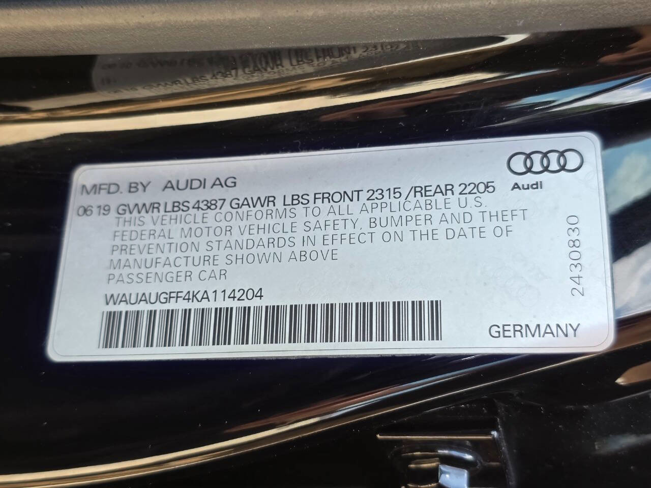 Used 2019 Audi A3 2.0T Titanium w/ Convenience Package image 42