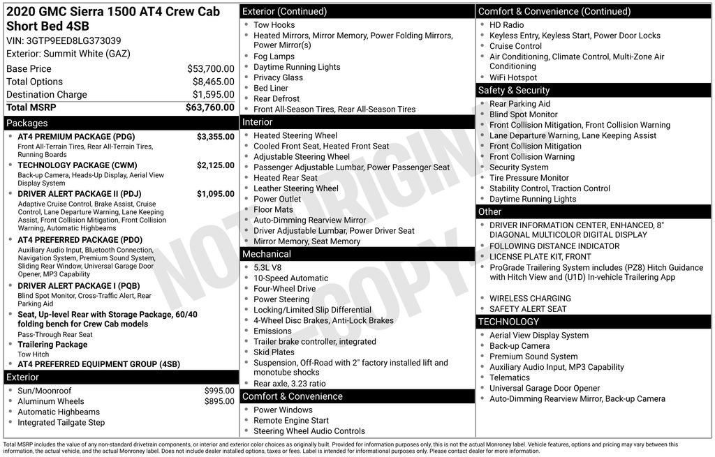 Used 2020 GMC Sierra 1500 AT4 w/ AT4 Premium Package AWD/4WD image 5