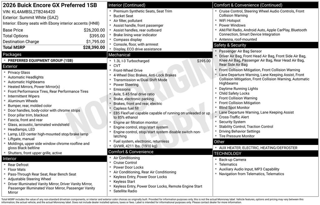 New 2026 Buick Encore GX Preferred FWD image 23