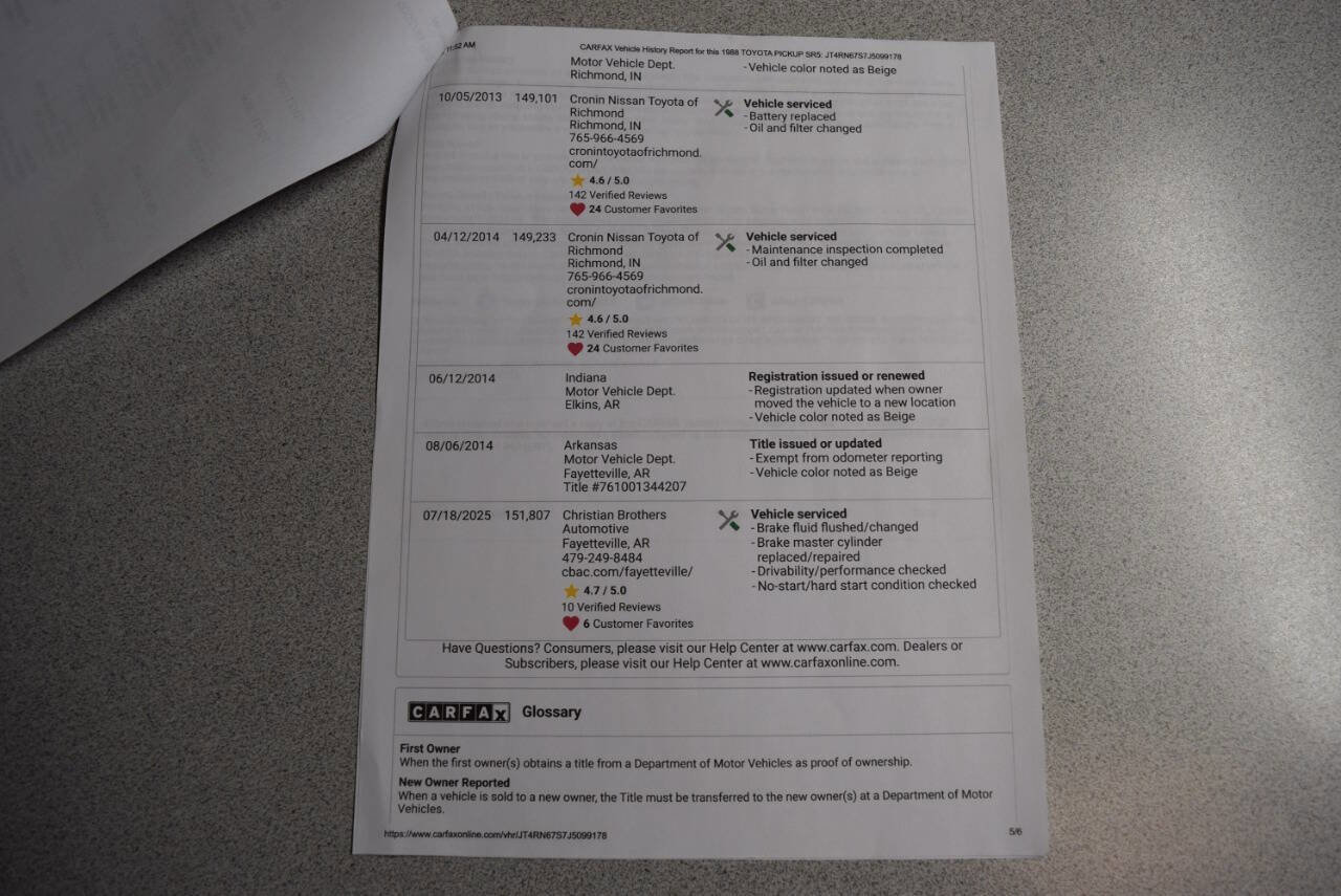 Used 1988 Toyota Pickup SR5 image 98