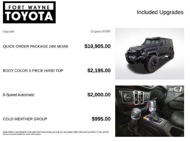 Used 2019 Jeep Wrangler Unlimited Sahara w/ Quick Order Package 24M Moab AWD/4WD image 4