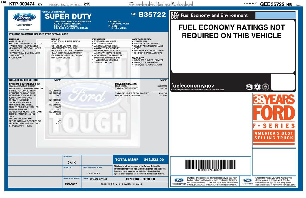 Used 2016 Ford F350 XL AWD/4WD image 6