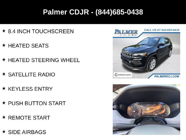 Certified 2023 Jeep Compass Latitude w/ Sun and Sound Group AWD/4WD image 12