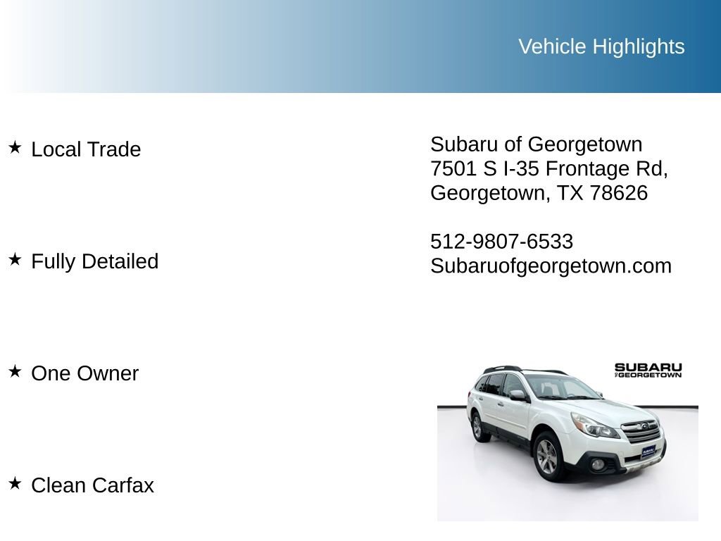 Used 2014 Subaru Outback 2.5i Limited AWD/4WD image 10