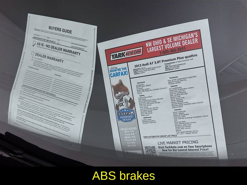 Used 2013 Audi A7 3.0T Premium Plus image 13