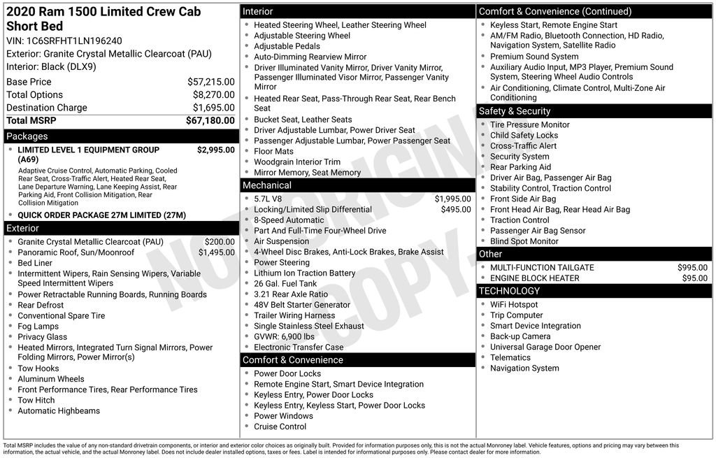 Used 2020 RAM 1500 Limited image 29