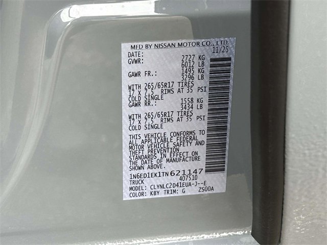 New 2026 Nissan Frontier SV w/ SV Convenience Package image 23