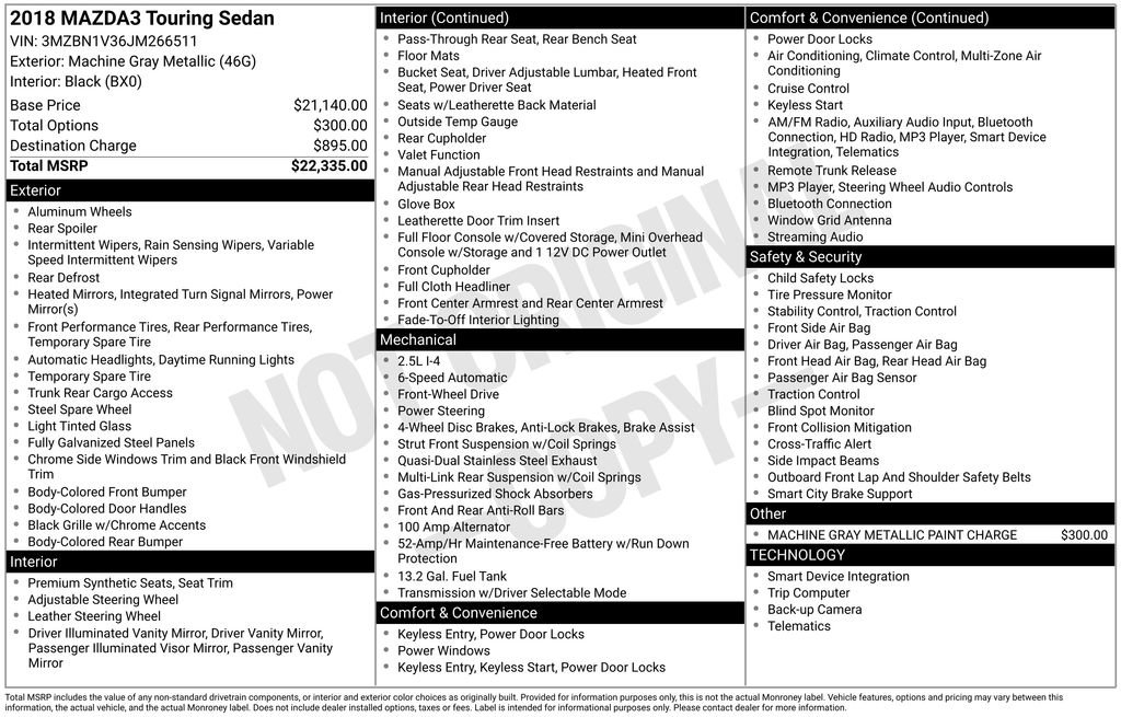 Used 2018 MAZDA MAZDA3 Touring image 27