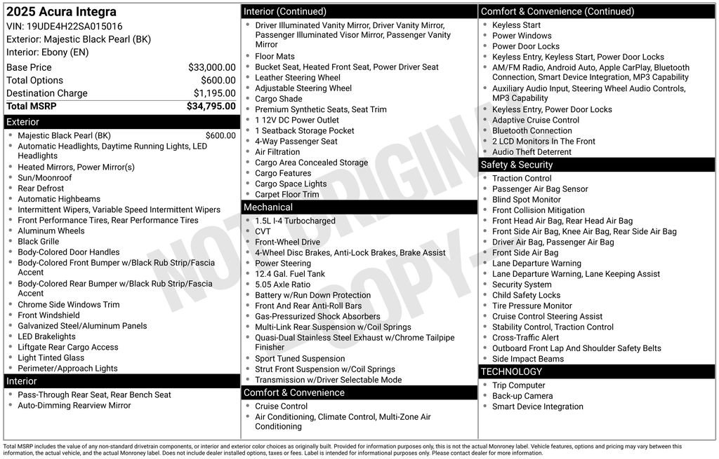Certified 2025 Acura Integra FWD image 4