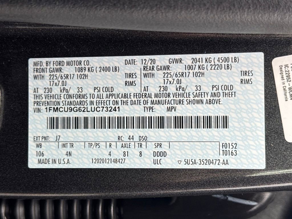 Used 2020 Ford Escape SE image 28