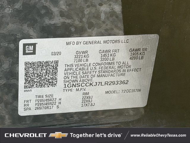 Used 2020 Chevrolet Tahoe Premier w/ Premier Plus Edition RWD image 41