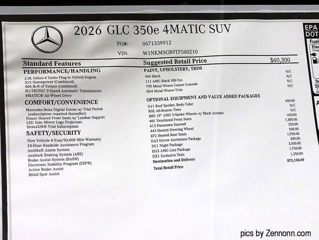 New 2026 Mercedes-Benz GLC 350e 4MATIC image 27