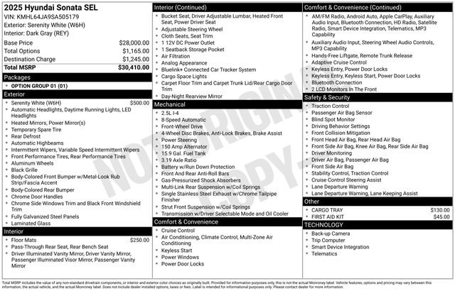 Certified 2025 Hyundai Sonata SEL FWD image 23