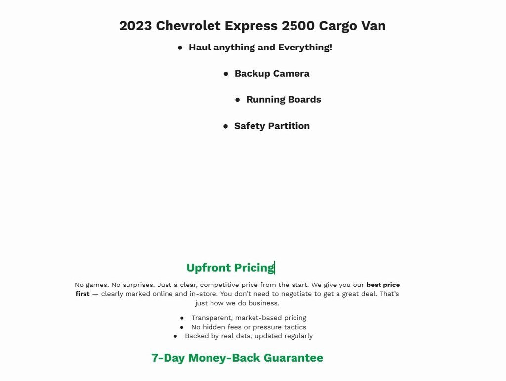 Used 2023 Chevrolet Express 2500 w/ Driver Convenience Package image 2
