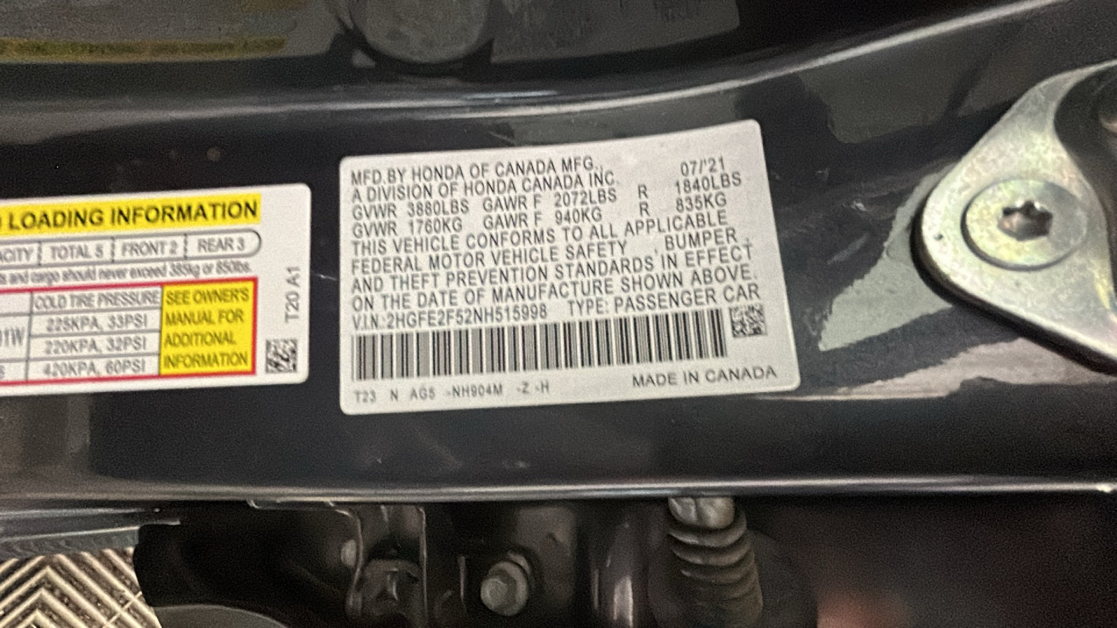 Used 2022 Honda Civic Sport image 10
