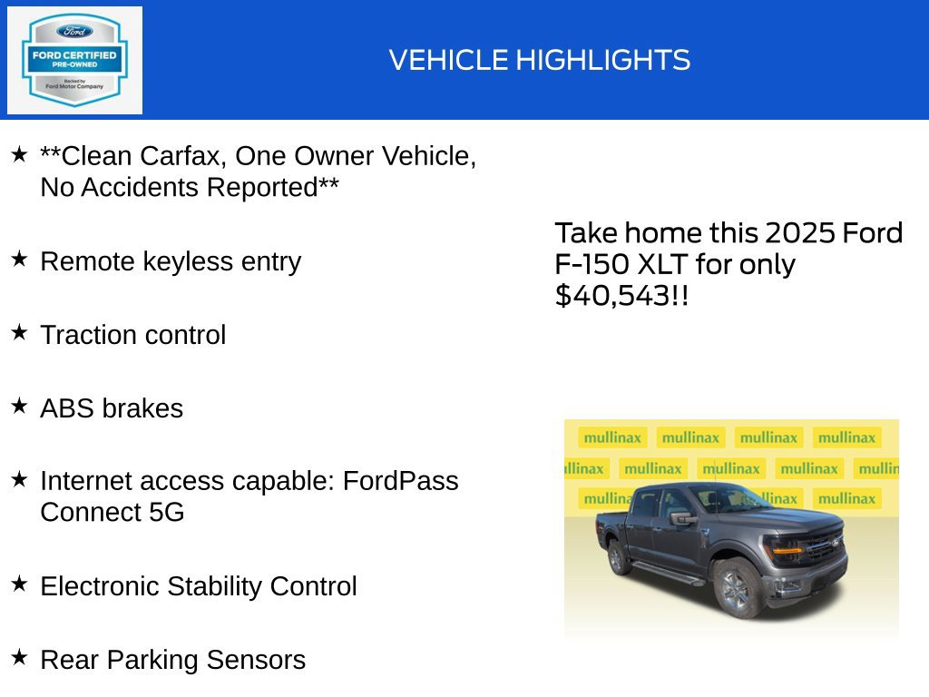 Used 2025 Ford F150 XLT w/ Equipment Group 301A Standard AWD/4WD image 18