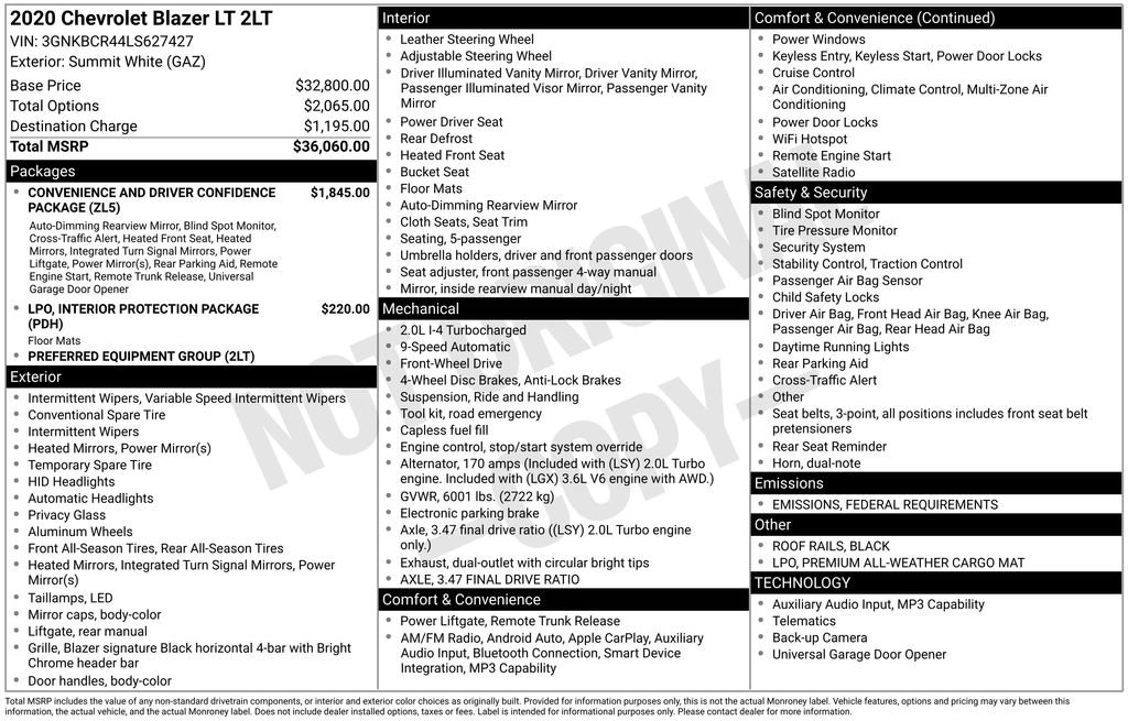 Used 2020 Chevrolet Blazer LT image 6