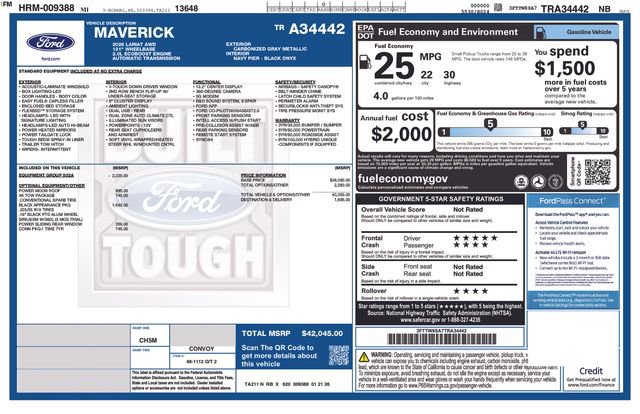 New 2026 Ford Maverick Lariat w/ Black Appearance Package image 3