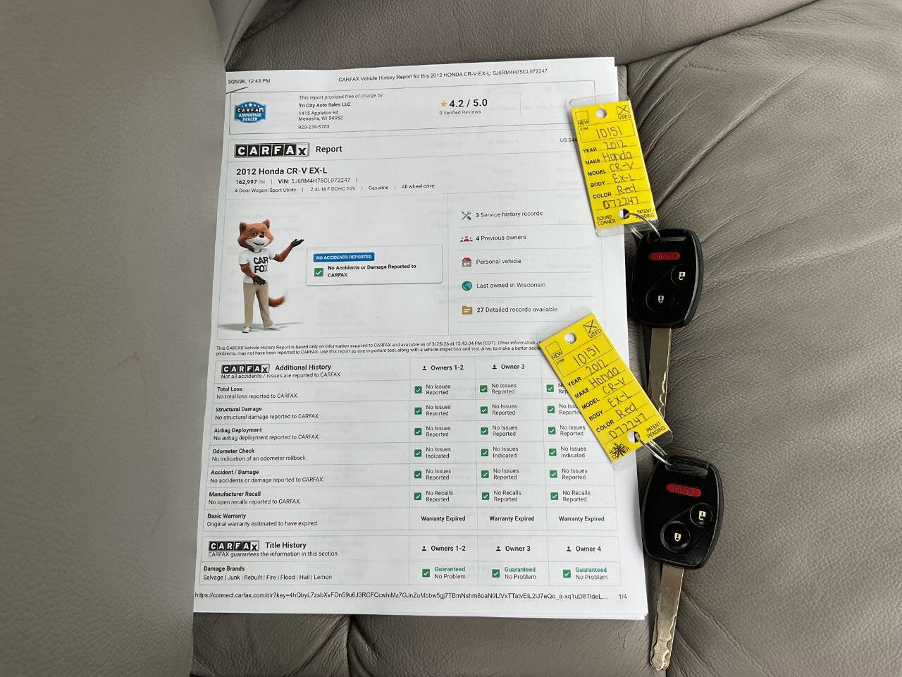 Used 2012 Honda CR-V EX-L image 39