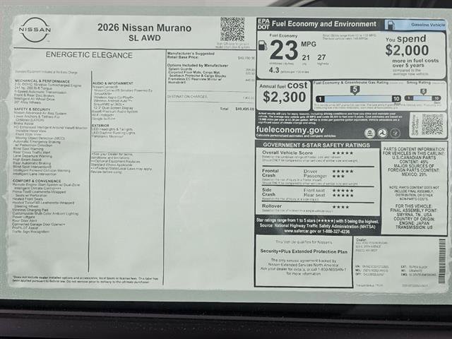 New 2026 Nissan Murano SL AWD/4WD image 43